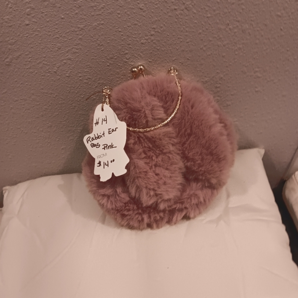 Pink bunny ears handbag